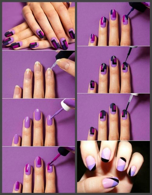 Рисунки на ногтях для начинающих поэтапно. Геометрические мотивы