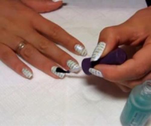 Газетный маникюр на гель лаке. Пошаговое выполнение