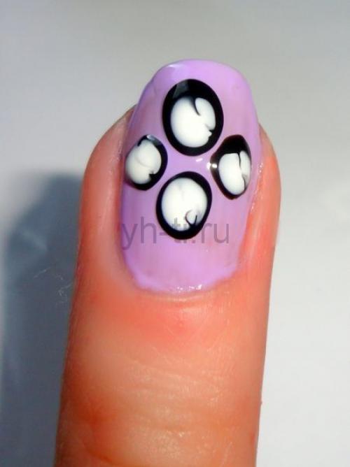 Как нарисовать цветок на ногтях иголкой. Рисунки на ногтях иголкой: цветок. Урок 4