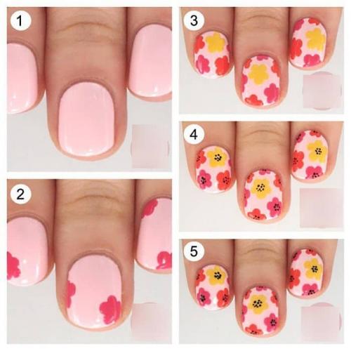 Цветы на ногтях нарисовать. Чем рисуют узоры на ногтях?