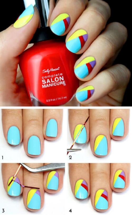 Рисунки на ногтях для начинающих поэтапно. Геометрические мотивы