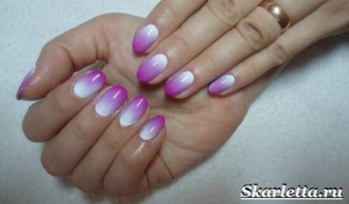 Градиент на ногтях губкой. Что такое градиентный маникюр? Как делать градиентный маникюр?