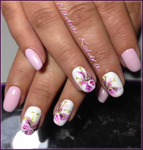 Цветочки на ногтях пошагово. Дизайн маникюра с цветами