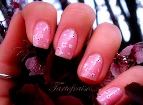 Дизайн ногтей цветы сакуры. Сакура на ногтях