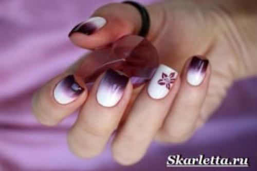 Градиент на ногтях губкой. Что такое градиентный маникюр? Как делать градиентный маникюр?