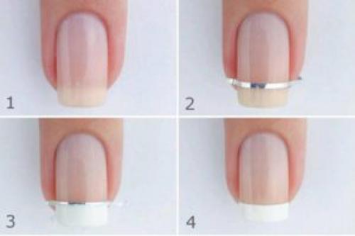 Как сделать френч с полосками. Рисуем френч гель-лаком: используем полоски и трафареты