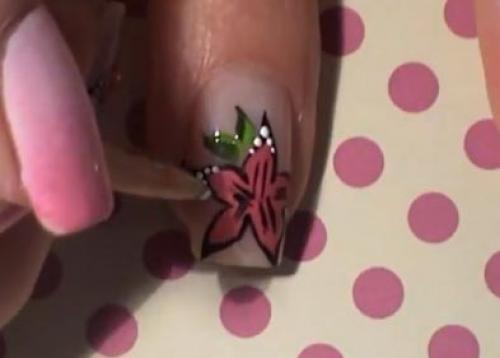 Лилия на ногтях пошагово. Роспись: лилии на ногтях