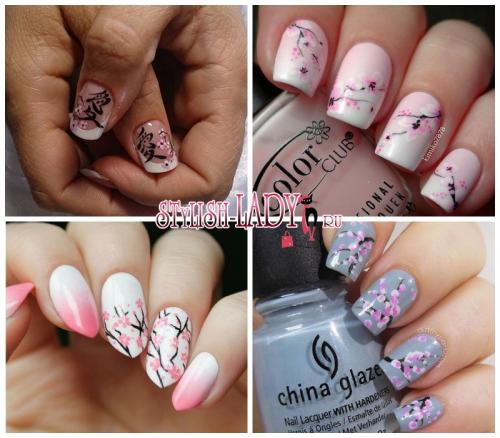 Дизайн ногтей цветы сакуры. Идеи маникюра с сакурой на ногтях