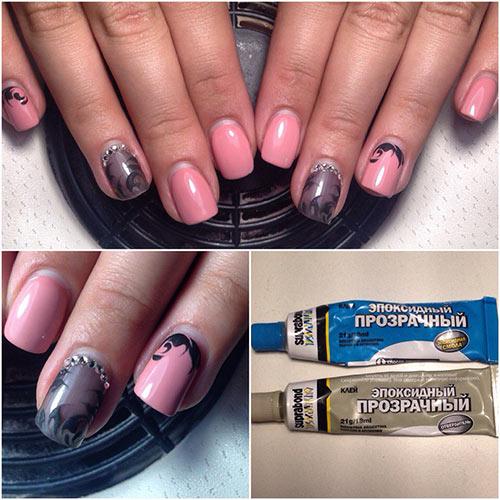 Как клеить стразы на базу. Стразы на гель-лак