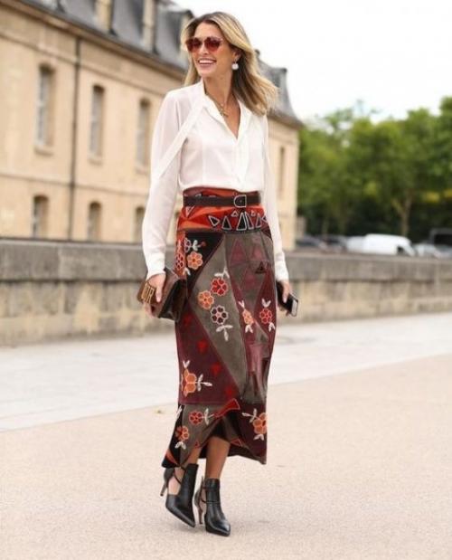 С чем носить зимой юбку макси. Какие  материалы  сейчас  актуальны