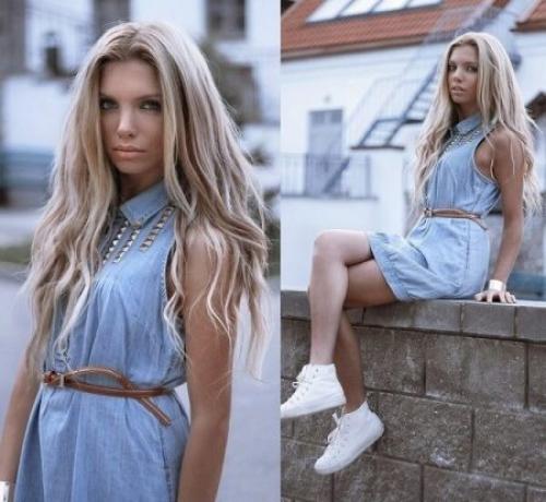 Платье под кеды. Модная фишка: платье с кедами и кроссовками 13 Платье под кеды. Модная фишка: платье с кедами и кроссовками 13