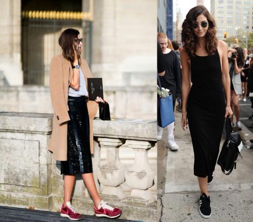 Платье с кедами 2020. Самые модные кроссовки в 2020 – фото-обзор новинок