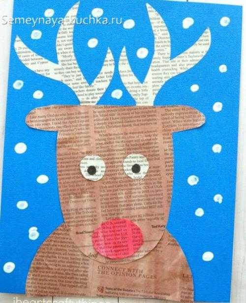 Поделка олень своими руками. Для детей.