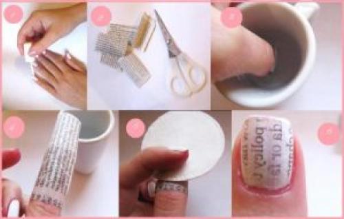 Как сделать газетный маникюр в домашних условиях пошагово. Пошаговое выполнение