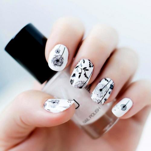 Рисовать цветочки на ногтях. Маникюр с рисунком цветов: техники нанесения