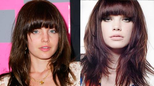 Челка для квадратного лица с высоким лбом. Виды челок и их особенности