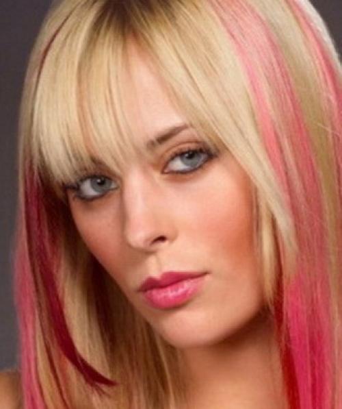 Прически с перьями. Стрижка перьями на средние и длинные волосы 08