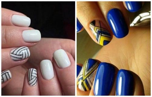 Как делать узоры на ногтях шеллаком. Маникюр шеллак: особенности дизайна на короткие ногти и длинные