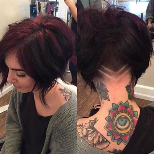 Асимметричное каре на короткие волосы. Косое каре с удлинением и длинное косое каре с фото 16 Асимметричное каре на короткие волосы. Косое каре с удлинением и длинное косое каре с фото 16