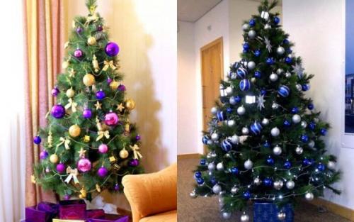 2019 год в каком цвете украшать елку. Различные стили украшения новогодней елки