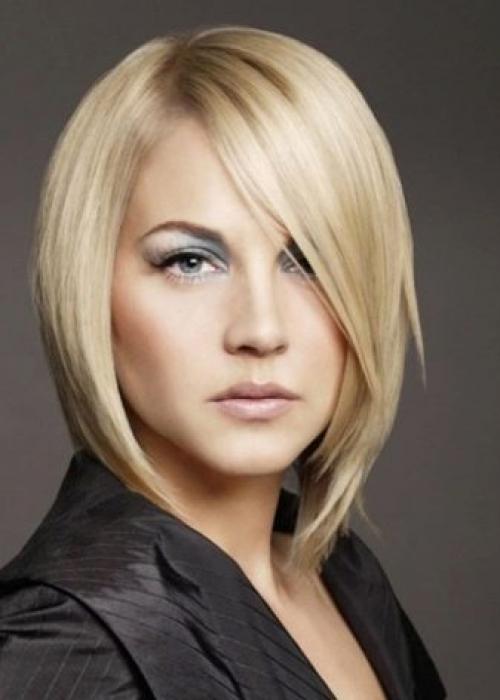 Асимметричное каре на короткие волосы. Косое каре с удлинением и длинное косое каре с фото 14 Асимметричное каре на короткие волосы. Косое каре с удлинением и длинное косое каре с фото 14