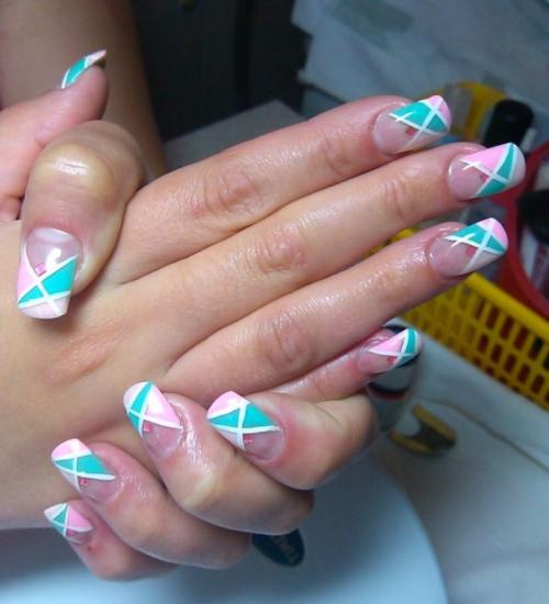 Черно розовый френч. Розовый френч — 85 фото лучшей альтернативы классике