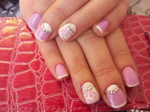 Черно розовый френч. Розовый френч — 85 фото лучшей альтернативы классике