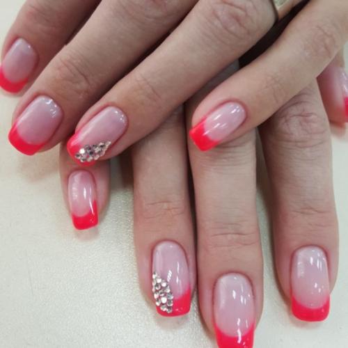 Черно розовый френч. Розовый френч — 85 фото лучшей альтернативы классике