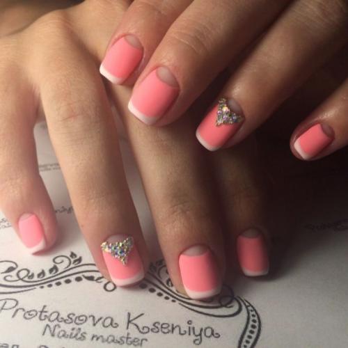 Черно розовый френч. Розовый френч — 85 фото лучшей альтернативы классике