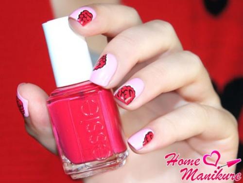 Темно малиновый маникюр. Летнее настроение с малиновым маникюром