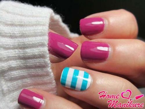 Темно малиновый маникюр. Летнее настроение с малиновым маникюром