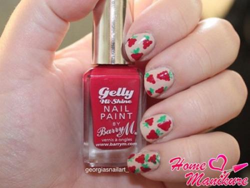 Темно малиновый маникюр. Летнее настроение с малиновым маникюром