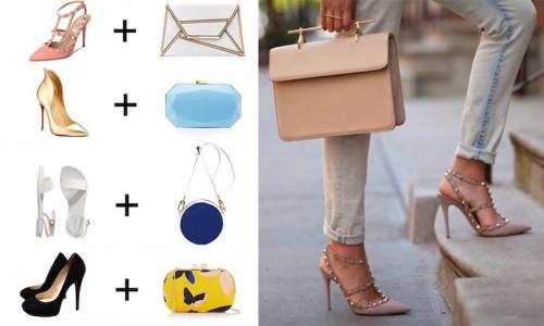 Как сочетать обувь. Как сочетать сумку и обувь: Образы на фото