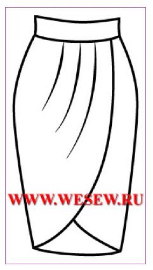 Юбка теплая с запахом сшить. Юбка с запахом без боковых швов: кроим и шьем быстро и легко