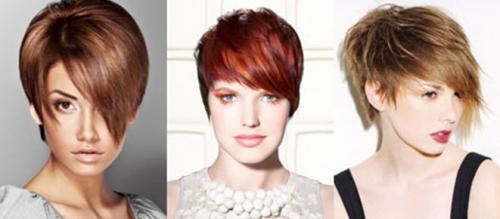 Стрижка на короткие волосы с челкой прямой. Каскад на короткие женские волосы