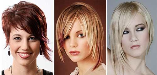 Стрижка на короткие волосы с челкой прямой. Каскад на короткие женские волосы