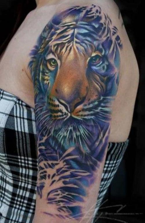 Значение татуировки тигр. Татуировка тигр