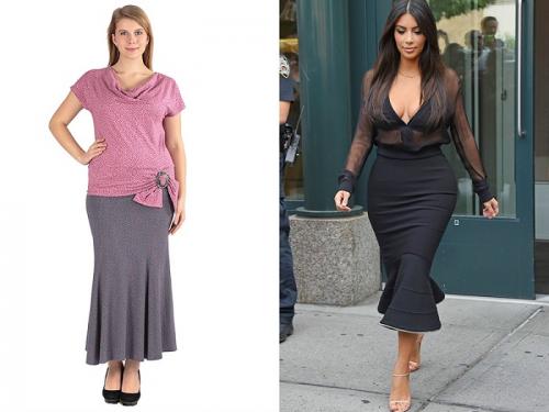 Юбка карандаш не должна быть узкой. Фасоны, которые стройнят