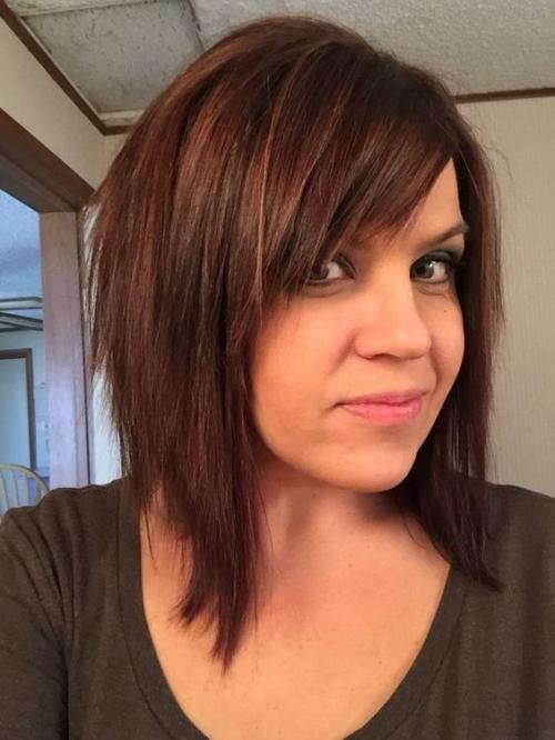 Удлиненное каре с челкой и мелированием. Какому типу лица подойдет удлиненное каре 01