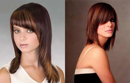 Ровная челка на средние волосы. Какую челку выбрать 39