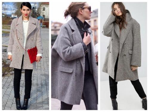 Пальто оверсайз с чем носить 2020. С чем носить женское пальто оверсайз — фото модных образов