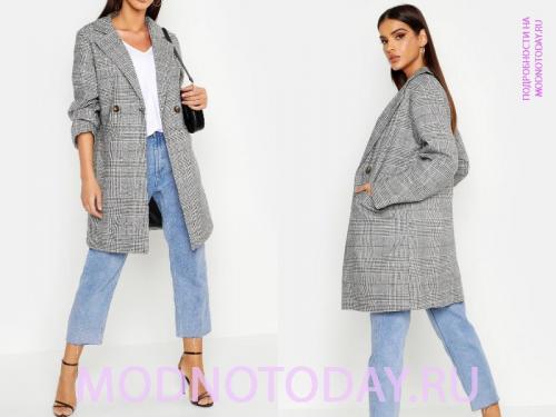 Что обуть под пальто в клетку. Стильные и модные пальто в клетку