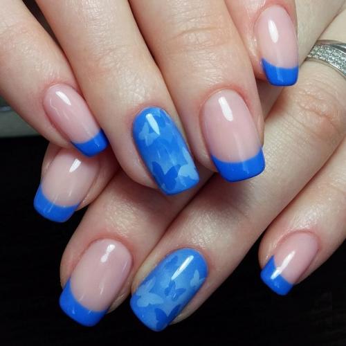 Как создать идеальный синий френч на белой базе: советы и рекомендации 06