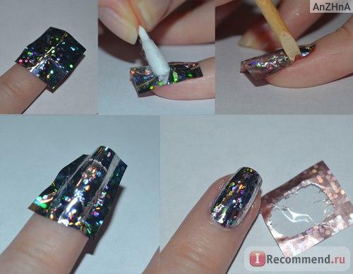 Мастер-класс: как применять фольгу на ногти без клея 06 Мастер-класс: как применять фольгу на ногти без клея 06