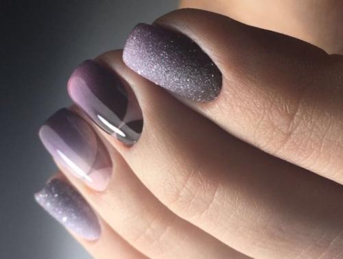 Серо-розовый маникюр 2021. Маникюр серый с розовым — идеи красивых дизайнов с фото