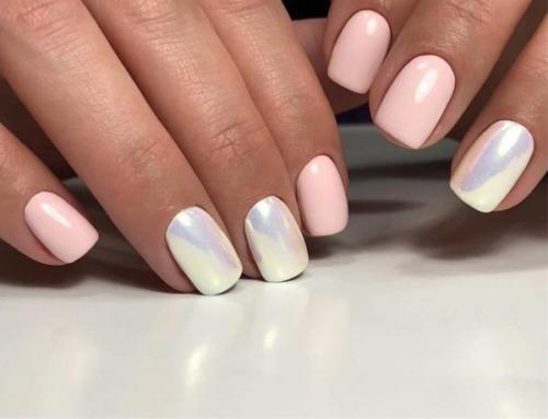 Маникюр розовый с белым. Маникюр белый с розовым