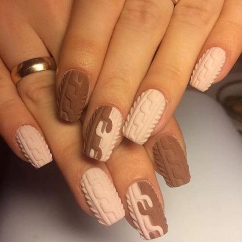 Свитер на ногтях пошагово. Преимущества и недостатки маникюра «свитер»