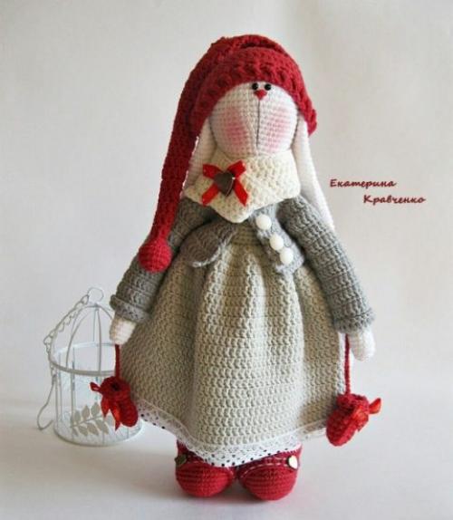 Ушки зайчика крючком. Как связать крючком зайца Тильду