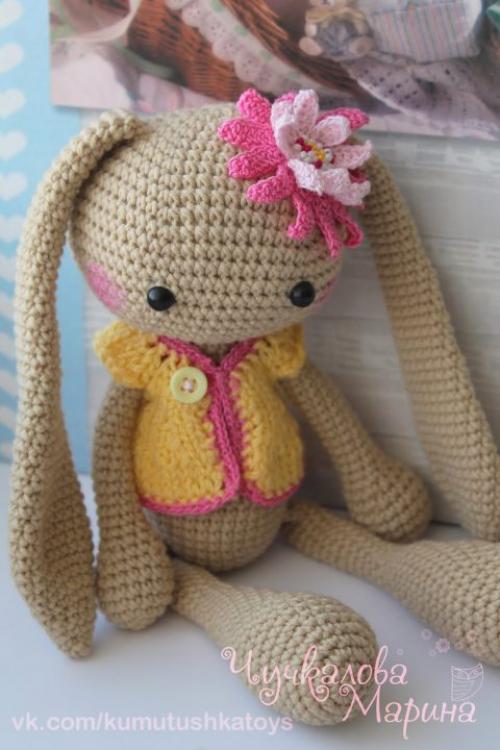 Ушки зайчика крючком. Как связать крючком зайца Тильду