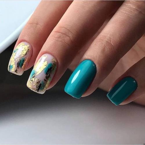 Как выбрать подходящий цвет и дизайн фольги для маникюра. Маникюр с фольгой: фото новинки и модные тенденции 2025 красивого дизайна золотой и серебряной фольгой коротких ногтей